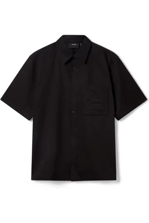 Axel Arigato Homme, Chemises, Noir, Taille: XL Chemise Brodée à Points de Couture