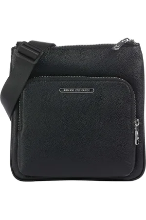 Armani Exchange Homme, Sacs, Noir, Taille: ONE Size Sac Bandoulière Élégant avec Fermeture Éclair