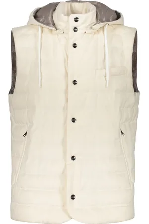HERNO Homme, Vestes, Blanc, Taille: L Bodywarmer à Capuche Amovible