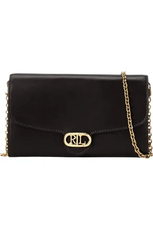 Ralph Lauren Femme, Accessoires, Noir, Taille: ONE Size Sac Bandoulière en Cuir