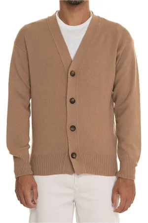 Gran Sasso Homme, Pulls, Brun, Taille: M Cardigan Tricot Élégant