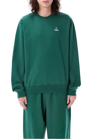 Arte Antwerp Homme, Sweatshirts et sweats à capuche, Vert, Taille: M Pull Ras du Cou Cœur