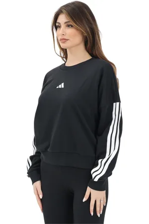 adidas Femme, Sweatshirts et sweats à capuche, Noir, Taille: 38 FR Sweat noir Essentials 3-Stripes French Terry