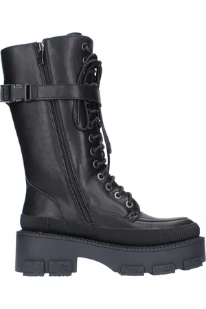 Alma en Pena Femme, Chaussures, Noir, Taille: 37 EU Bottines en cuir à lacets