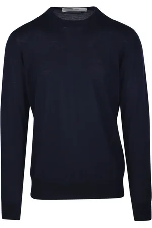 Golden Goose Homme, Pulls, Bleu, Taille: M Pull Ras du Cou en Tricot Regular