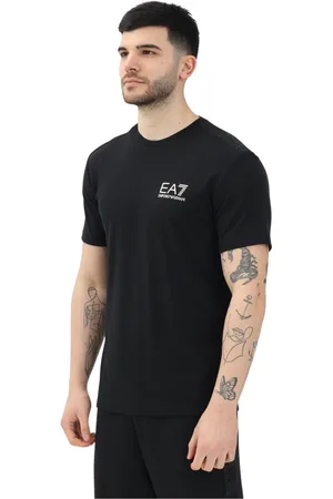 EA7 Homme, Tops, Noir, Taille: 2XL T-shirt Noir Sportif à Manches Courtes