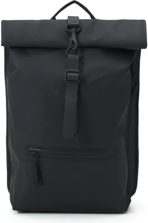 Rains Unisex, Sacs, Noir, Taille: ONE Size Sac à dos Rolltop Noir Imperméable