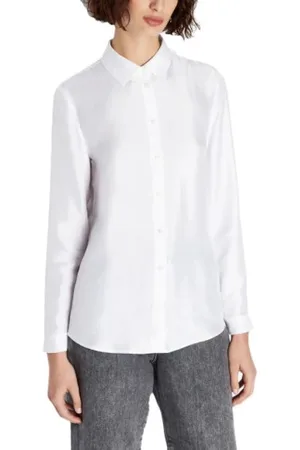 Armani Exchange Femme, Blouses et Chemises, Blanc, Taille: 40 FR Chemise Lisa Sport