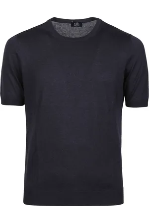 BARBA Homme, Pulls, Bleu, Taille: M Casual Paricollo T-Shirt