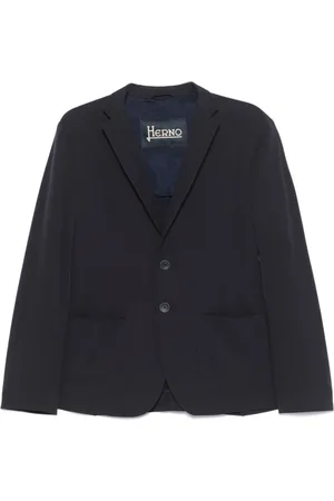 HERNO Homme, Vestes, Bleu, Taille: L Veste Boutonnée Bleu Nuit avec Poches