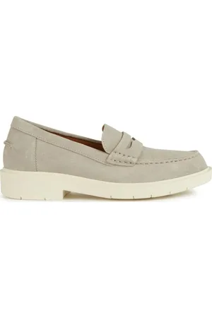 Geox Femme, Chaussures, Gris, Taille: 41 EU Mocassins en Daim Gris