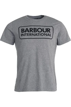 Barbour Homme, Tops, Gris, Taille: S T-Shirt Anthracite Essential Grand Logo