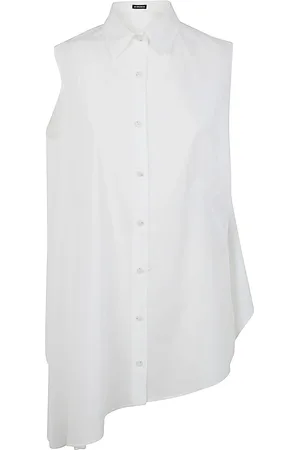 ANN DEMEULEMEESTER Femme, Blouses et Chemises, Blanc, Taille: 36 FR Chemise Iona asymétrique oversize