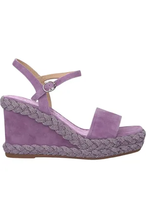 Alma en Pena Femme, Chaussures, Violet, Taille: 36 EU Sandales compensées tressées