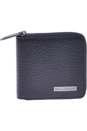 BALDININI Homme, Accessoires, Noir, Taille: ONE Size Portefeuille zippé en cuir foulonné noir