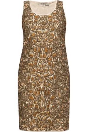 AllSaints Femme, Robes, , Taille: 36 FR Robe courte Brellie sans manches, pailletée
