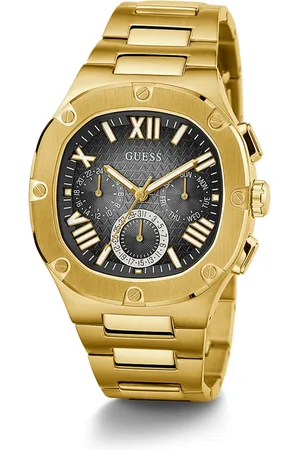 Guess Homme, Accessoires, Jaune, Taille: ONE Size Montre Homme 42 mm Bracelet Acier Inoxydable