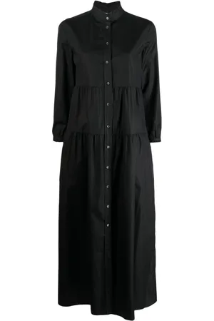 Aspesi Femme, Robes, Noir, Taille: 36 FR Robe chemise à manches longues