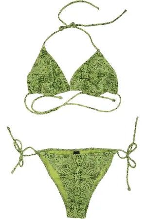 ANIYE BY Femme, Maillots de bain, Vert, Taille: 42 FR Bikini Floral à Lacets