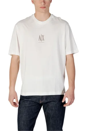 Armani Exchange Homme, Tops, , Taille: M T-shirt en coton à manches courtes et col rond