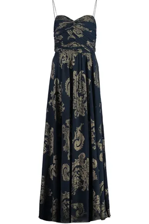 Ralph Lauren Femme, Robes, Bleu, Taille: 38 FR Robe Maxi Jacquard
