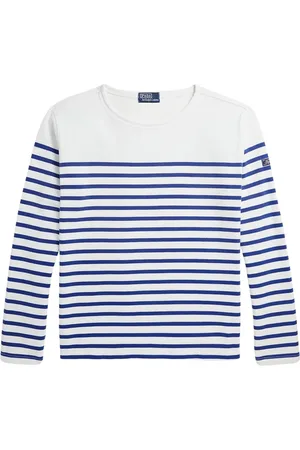 Ralph Lauren Homme, Tops, Multicolore, Taille: S T-shirt marin rayé Coupe Classique