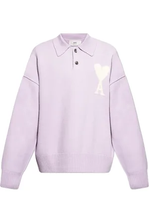 Ami Homme, Pulls, Violet, Taille: 3XL Pull Polo