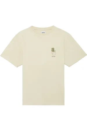Autry Homme, Tops, , Taille: XL T-shirt en coton style polo ivoire