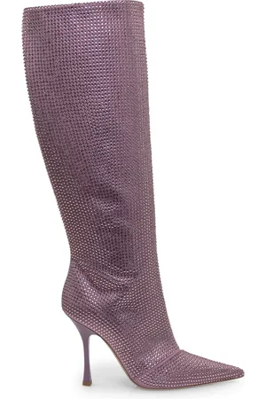 Liu Jo Femme, Chaussures, Violet, Taille: 40 EU Bottes Violettes à Talons Strass
