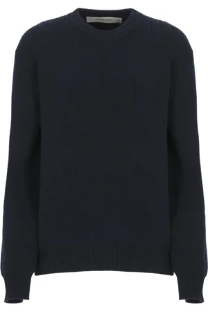 Golden Goose Femme, Pulls, Bleu, Taille: 40 FR Pull Bleu en Coton à Col Rond