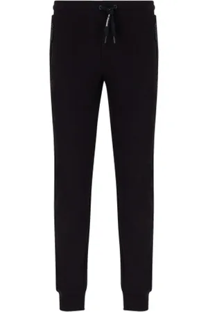 Armani Exchange Homme, Pantalons, Noir, Taille: XL Pantalon Jogging en Fil Doux avec Logo