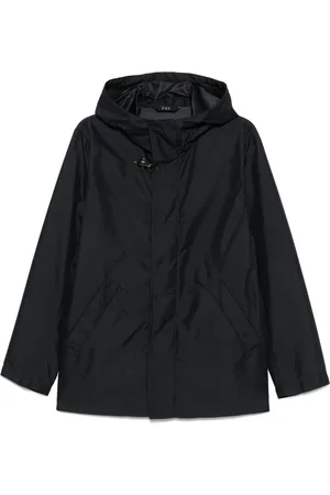FAY Homme, Vestes, Bleu, Taille: S Parka Bleue en Popeline Technique