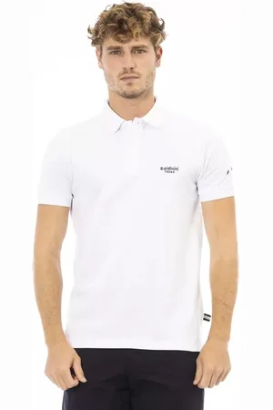 BALDININI Homme, Tops, Blanc, Taille: 3XL Polo en coton