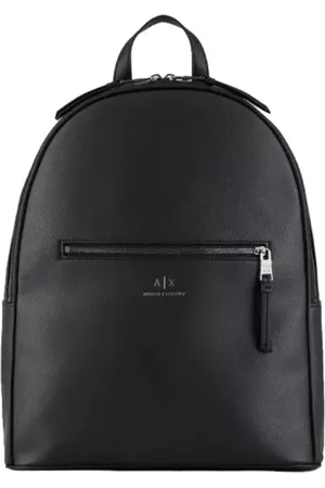 Armani Exchange Homme, Sacs, Noir, Taille: ONE Size Sac à dos avec fermeture éclair frontale et bretelles rembourrées
