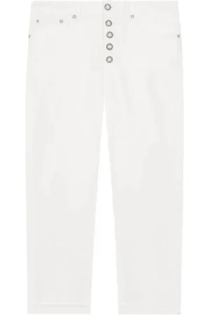 Dondup Femme, Jeans, Blanc, Taille: W26 Jeans en coton pour un look élégant