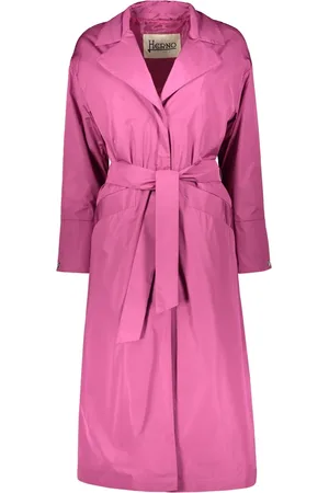 HERNO Femme, Manteaux, Rose, Taille: 38 FR Trench-coat à logo avec col à revers