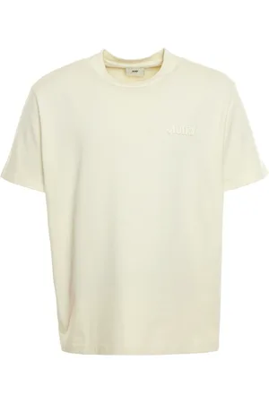 Autry Homme, Tops, , Taille: M T-Shirt Logo Col Rond Côtelé