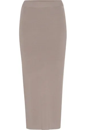 Gestuz Femme, Jupes, Gris, Taille: 44 FR Jupe tricotée avec fente haute