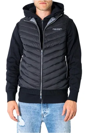 Armani Exchange Homme, Vestes, Noir, Taille: M Veste sans manches zippée avec poches latérales