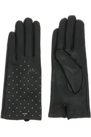 Redskins Femme, Accessoires, Noir, Taille: ONE Size Gants en cuir clouté - Oki