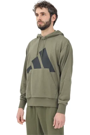 adidas Homme, Sweatshirts et sweats à capuche, Vert, Taille: S Sweat à capuche vert Essentials Big Logo