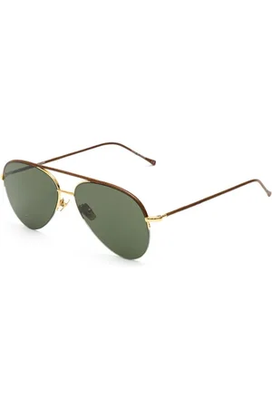 Belstaff Homme, Accessoires, Brun, Taille: ONE Size Lunettes de soleil artisanales en titane