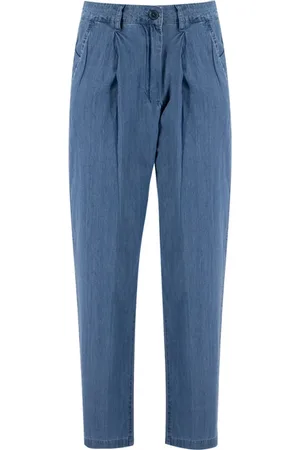 Aspesi Femme, Pantalons, Bleu, Taille: 38 FR Pantalon Slim-fit