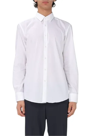 HUGO BOSS Homme, Chemises, Blanc, Taille: 4XL Chemise Décontractée Homme avec Détail Hank