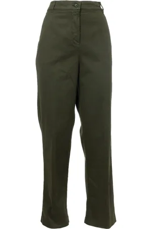 Aspesi Femme, Pantalons, Vert, Taille: 36 FR Pantalon Large en Coton