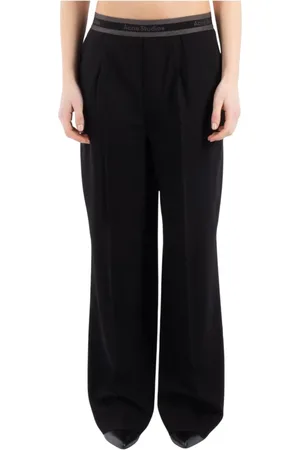 Acne Studios Femme, Pantalons, Noir, Taille: 38 FR Pantalon en laine noire Ak0826