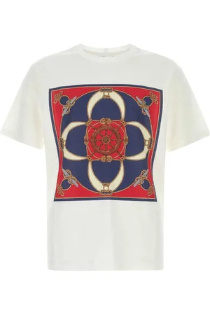 Bally Homme, Tops, Blanc, Taille: L T-shirt Blanc en Coton