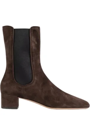 Aquazzura Femme, Chaussures, Brun, Taille: 41 EU Bottines Chelsea Lyon en daim