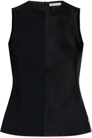 Ami Femme, Tops, Noir, Taille: 32 FR Top avec surpiqùres