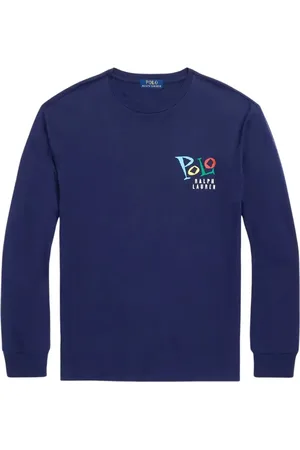 Ralph Lauren Homme, Tops, Bleu, Taille: M T-Shirt en Jersey Imprimé Jazz Coupe Classique